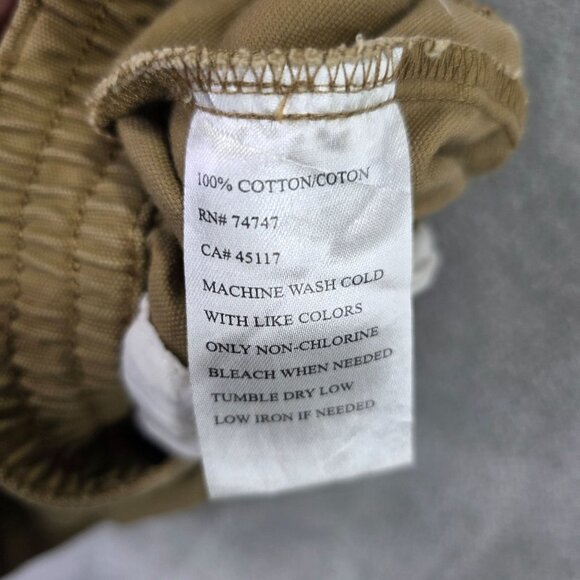 Mens Red Head Tan Cargo Shorts 100% Cotton Elastic Waist Utility Pockets Size 36 - Picture 3 of 9